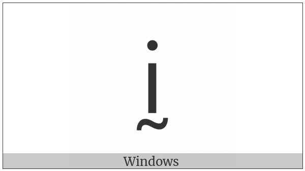 Latin Small Letter I With Tilde Below on various operating systems