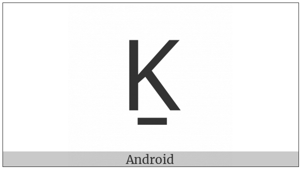 Latin Capital Letter K With Line Below on various operating systems