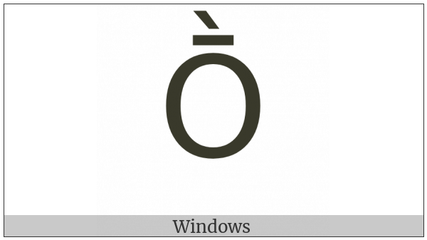 Latin Capital Letter O With Macron And Grave on various operating systems