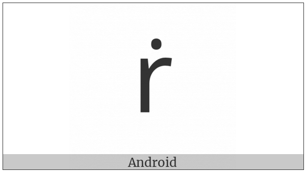 Latin Small Letter R With Dot Above on various operating systems