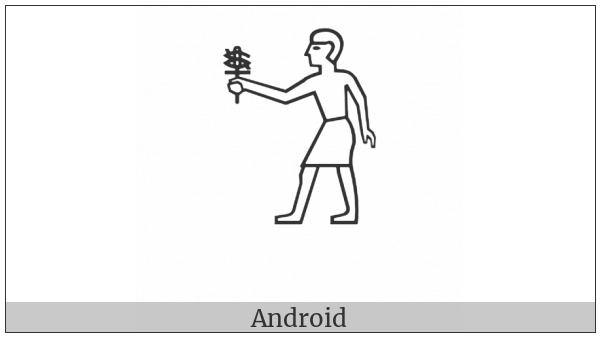 Egyptian Hieroglyph A066 on various operating systems