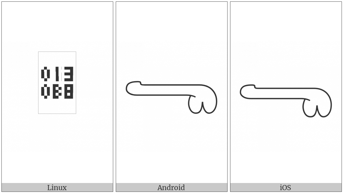 Egyptian Hieroglyph D052 on various operating systems