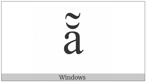 Latin Small Letter A With Breve And Tilde on various operating systems
