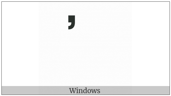 Combining Comma Above on various operating systems