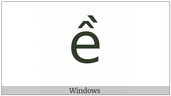 Latin Small Letter E With Circumflex And Grave on various operating systems