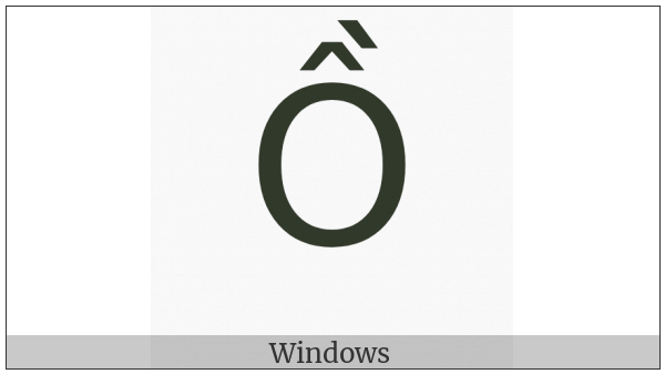 Latin Capital Letter O With Circumflex And Grave on various operating systems
