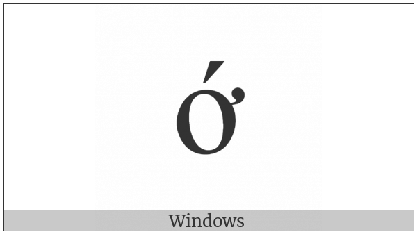 Latin Small Letter O With Horn And Acute on various operating systems