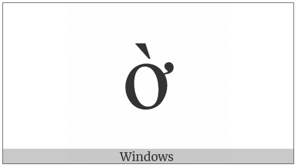 Latin Small Letter O With Horn And Grave on various operating systems