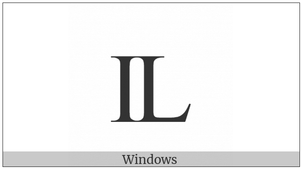 Latin Capital Letter Middle-Welsh Ll on various operating systems