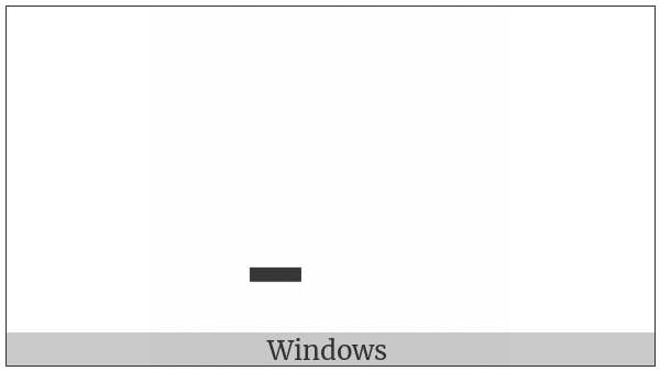 Combining Minus Sign Below on various operating systems