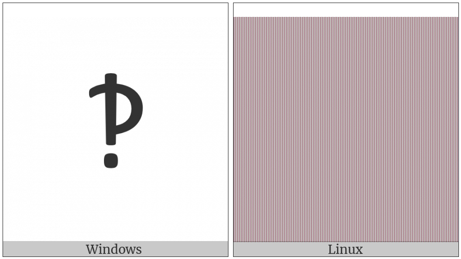 Interrobang on various operating systems