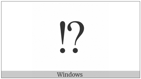 Exclamation Question Mark on various operating systems