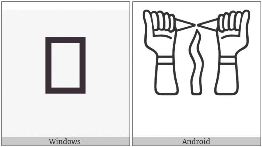 Anatolian Hieroglyph A030 on various operating systems