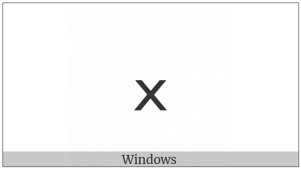 Latin Subscript Small Letter X on various operating systems