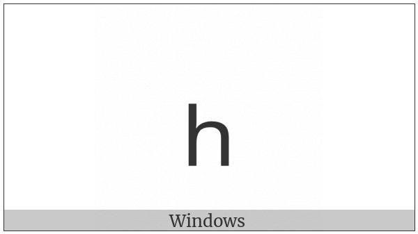 Latin Subscript Small Letter H on various operating systems