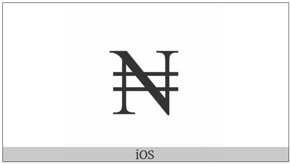 Naira Sign on various operating systems