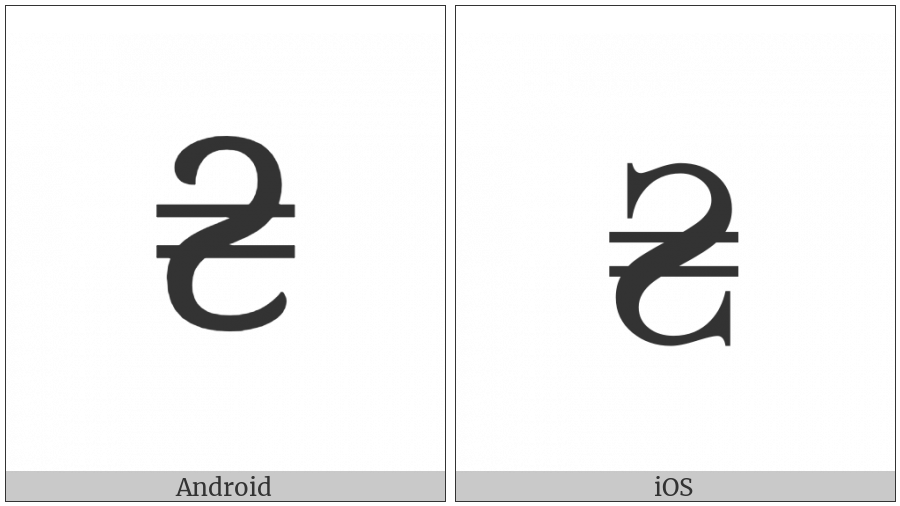 Hryvnia Sign on various operating systems