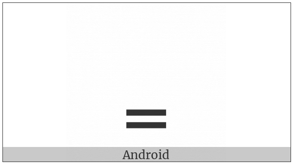 Combining Equals Sign Below on various operating systems