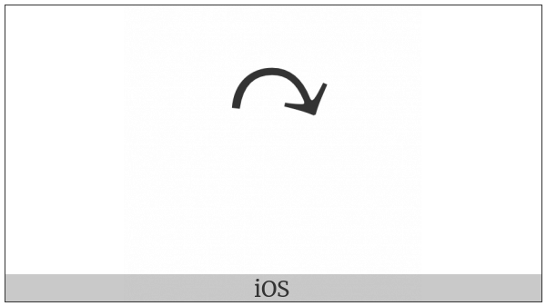 Combining Clockwise Arrow Above on various operating systems