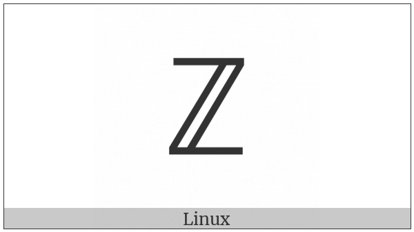 Double-Struck Capital Z on various operating systems
