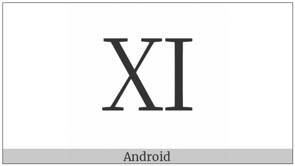 Roman Numeral Eleven on various operating systems