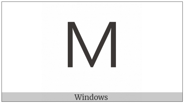 Roman Numeral One Thousand on various operating systems