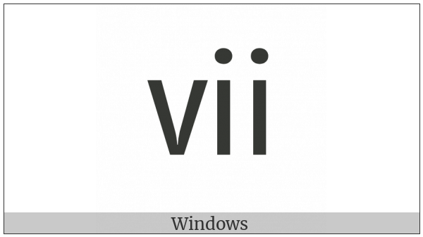 Small Roman Numeral Seven on various operating systems