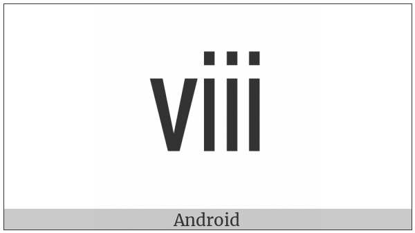 Small Roman Numeral Eight on various operating systems