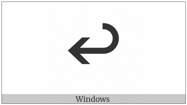 Leftwards Arrow With Hook on various operating systems