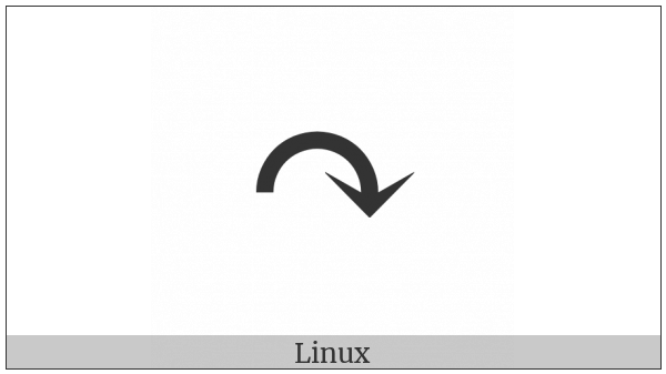 Clockwise Top Semicircle Arrow on various operating systems