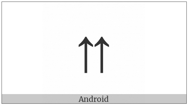 Upwards Paired Arrows on various operating systems