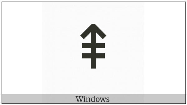 Upwards Arrow With Double Stroke on various operating systems