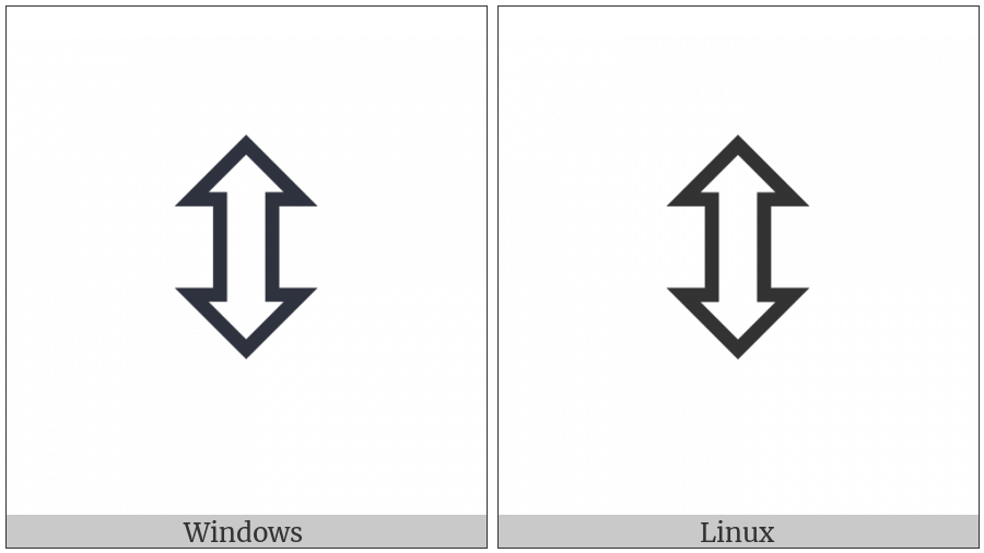 Up Down White Arrow on various operating systems