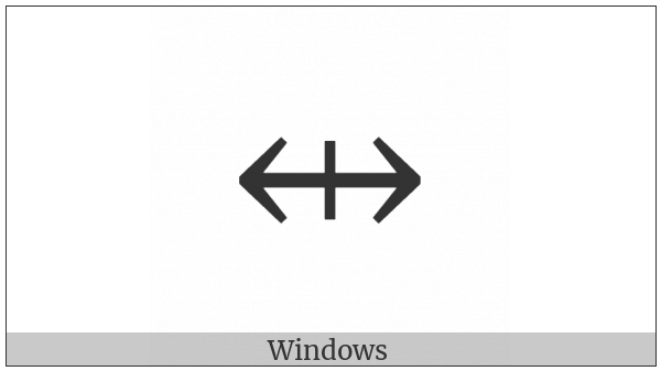 Left Right Arrow With Vertical Stroke on various operating systems