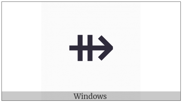 Rightwards Arrow With Double Vertical Stroke on various operating systems