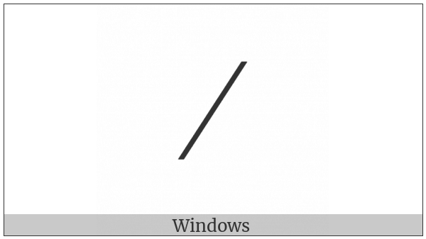 Division Slash on various operating systems