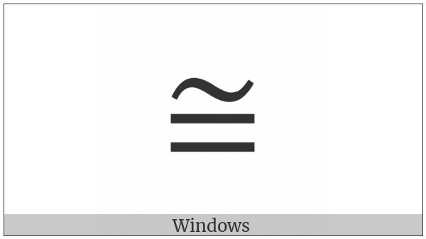 Approximately Equal To on various operating systems