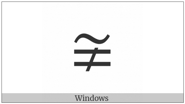 Approximately But Not Actually Equal To on various operating systems