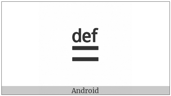 Equal To By Definition on various operating systems