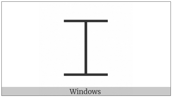 Apl Functional Symbol I-Beam on various operating systems