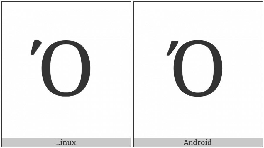 Greek Capital Letter Omicron With Tonos on various operating systems