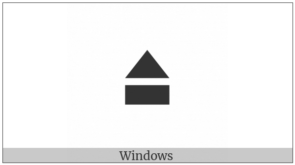 Eject Symbol on various operating systems