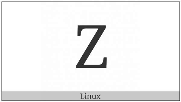Greek Capital Letter Zeta on various operating systems
