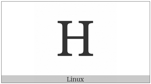 Greek Capital Letter Eta on various operating systems