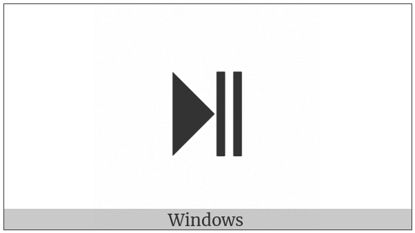 Black Right-Pointing Triangle With Double Vertical Bar on various operating systems