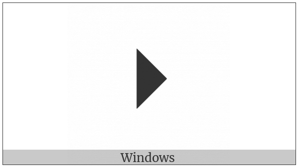 Black Medium Right-Pointing Triangle on various operating systems