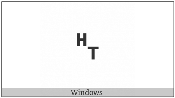 Symbol For Horizontal Tabulation on various operating systems