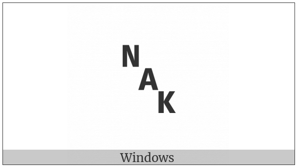 Symbol For Negative Acknowledge on various operating systems