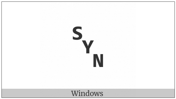 Symbol For Synchronous Idle on various operating systems