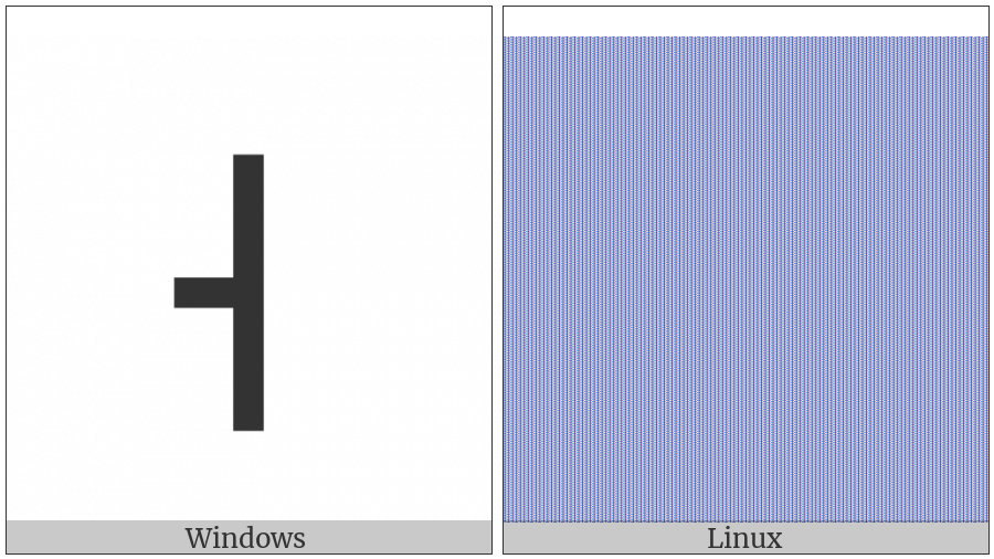 Box Drawings Heavy Vertical And Left on various operating systems